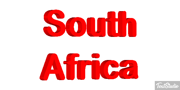 South Africa Text effect
