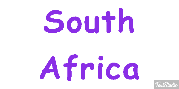 South Africa Text effect