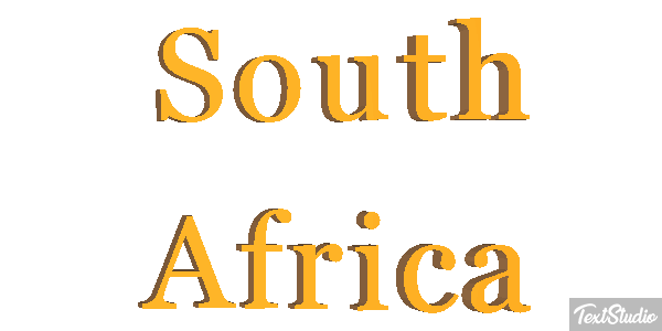 South Africa Text effect