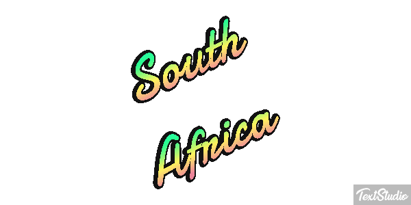 South Africa Text effect