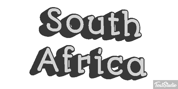 South Africa Text effect