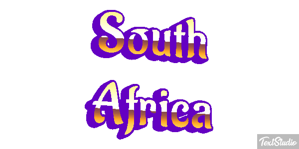South Africa Text effect