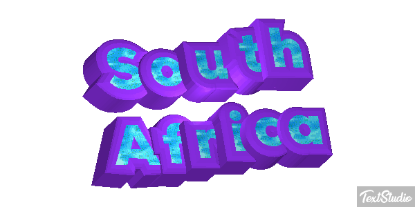 South Africa Text effect