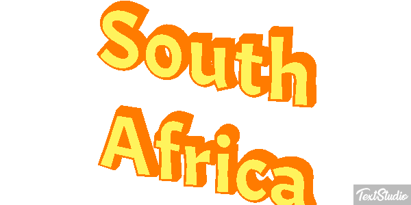 South Africa Text effect