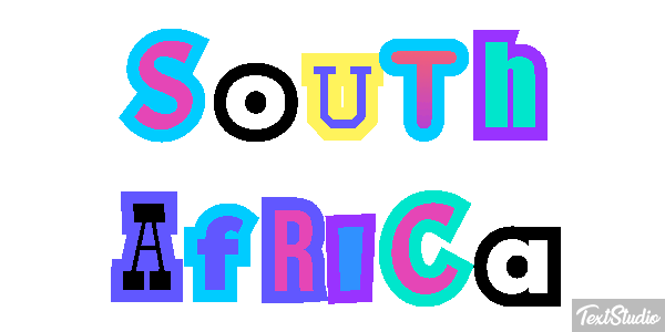 South Africa Text effect