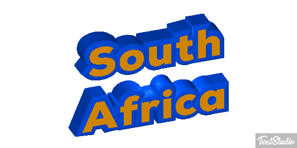 South Africa Text effect