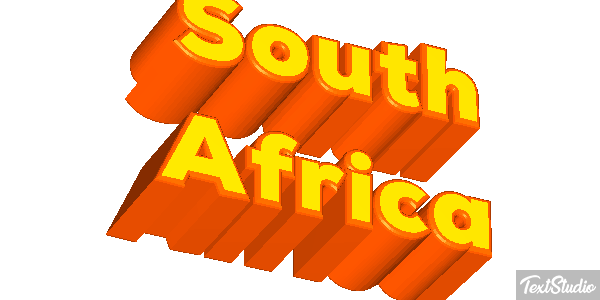 South Africa Text effect