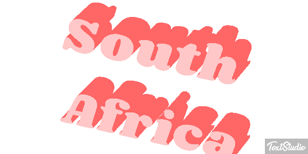 South Africa Text effect