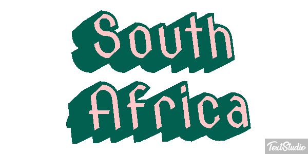 South Africa Text effect
