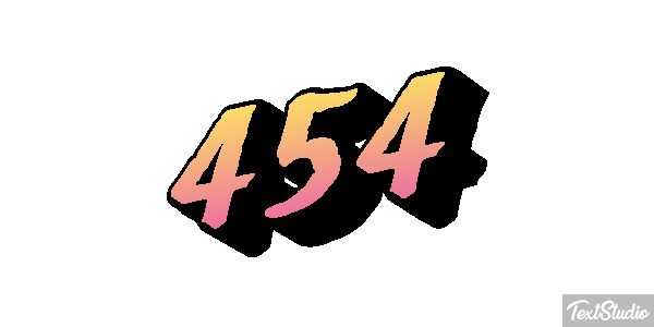 454 Tekst effect
