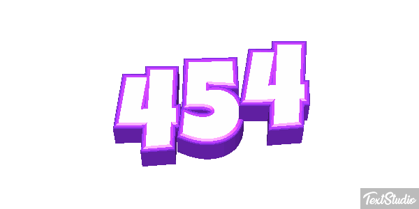 454 Tekst effect