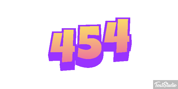 454 Tekst effect