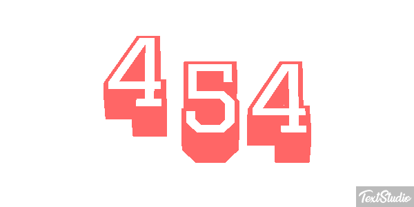 454 Tekst effect