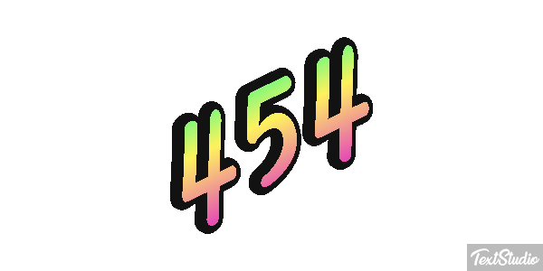 454 Tekst effect