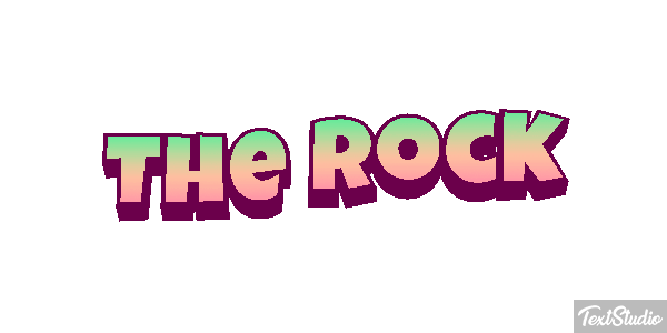 The Rock Efecto de texto