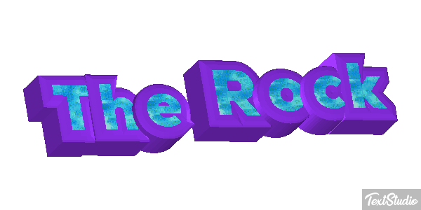 The Rock Efecto de texto