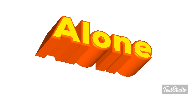Alone Text effect