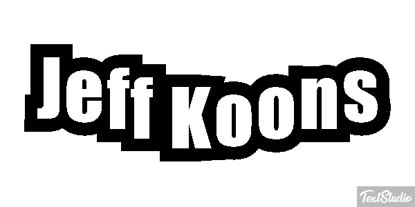 Jeff Koons Efecto de texto