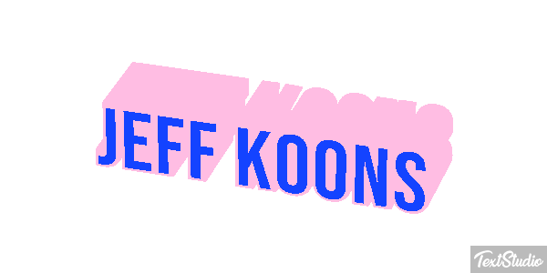 Jeff Koons Efecto de texto