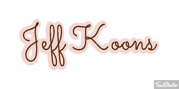 Jeff Koons Efecto de texto