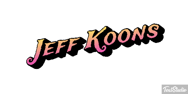 Jeff Koons Efecto de texto