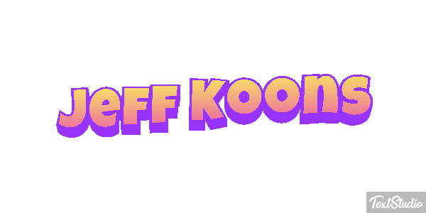 Jeff Koons Efecto de texto