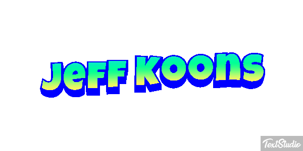 Jeff Koons Efecto de texto