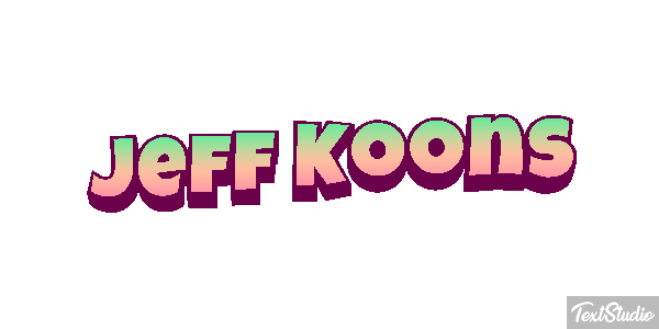 Jeff Koons Efecto de texto
