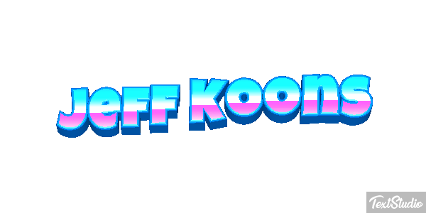 Jeff Koons Efecto de texto