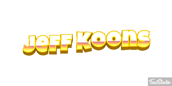 Jeff Koons Efecto de texto