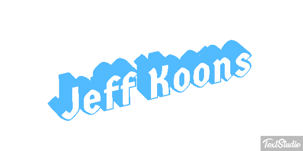 Jeff Koons Efecto de texto