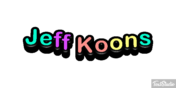 Jeff Koons Efecto de texto