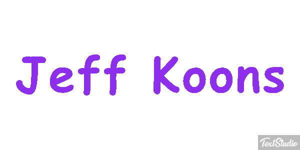 Jeff Koons Efecto de texto