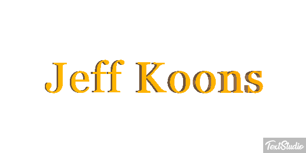 Jeff Koons Efecto de texto