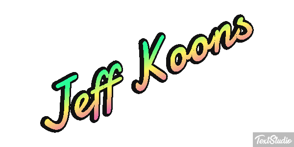 Jeff Koons Efecto de texto