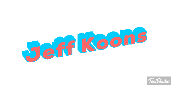 Jeff Koons Efecto de texto