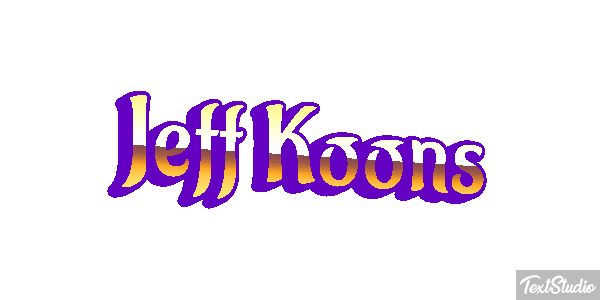 Jeff Koons Efecto de texto