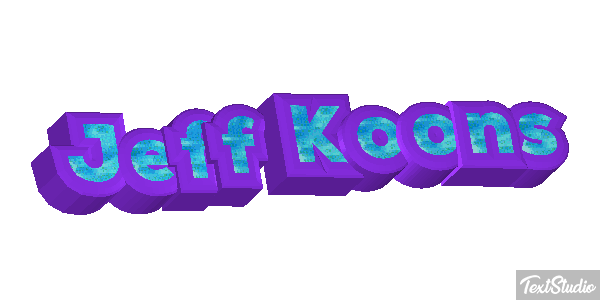 Jeff Koons Efecto de texto