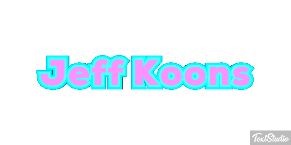 Jeff Koons Efecto de texto