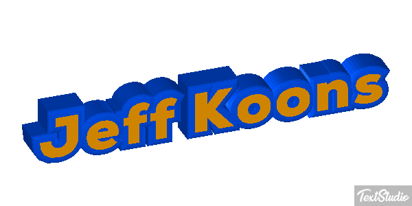 Jeff Koons Efecto de texto