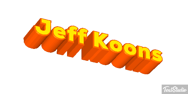 Jeff Koons Efecto de texto