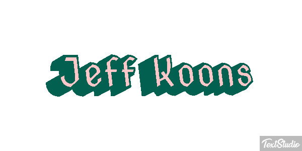 Jeff Koons Efecto de texto