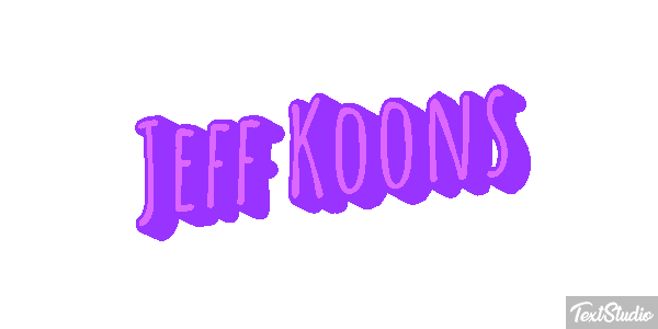 Jeff Koons Efecto de texto