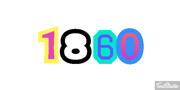 1860 Текстовый эффект