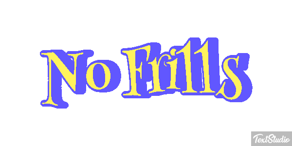 No Frills Texteffekt