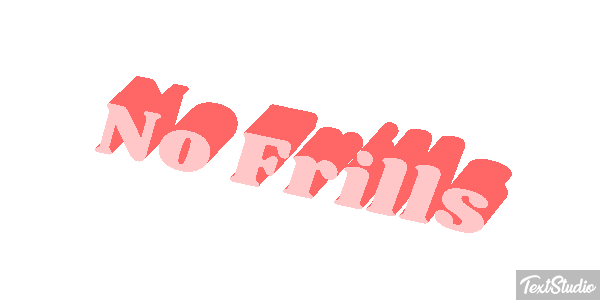No Frills Texteffekt