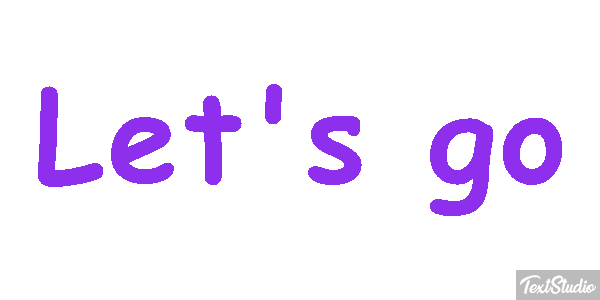 Let's Go Text effect