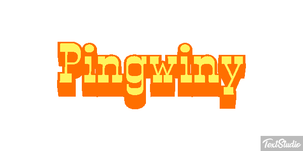 Pingwiny Efekt tekstowy