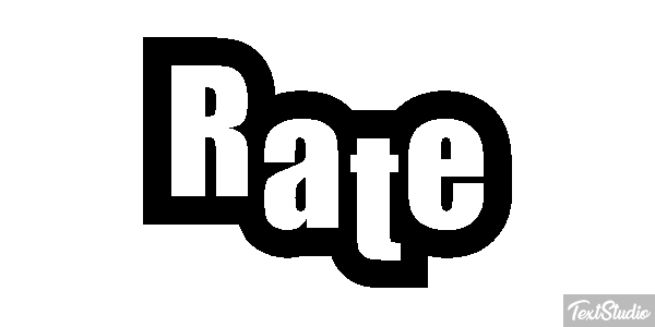Rate Effet de texte
