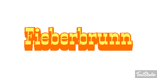 Fieberbrunn Efeito do texto